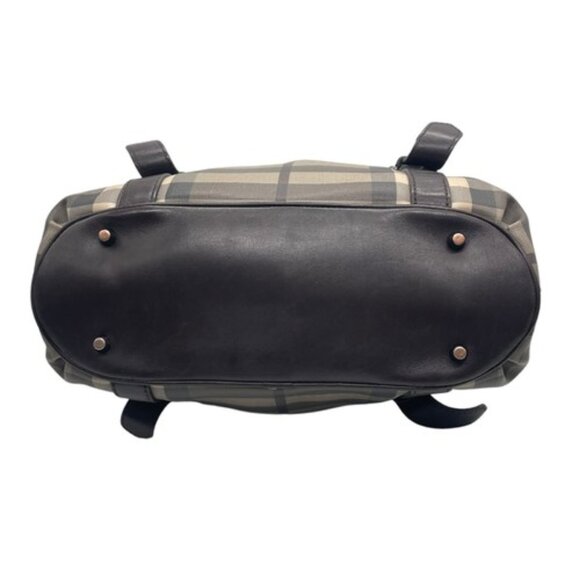 BURBERRY 3-WAY Shoulder/Crossbody/Tote Nova Check Pattern Greige Brown - Picture 9 of 16